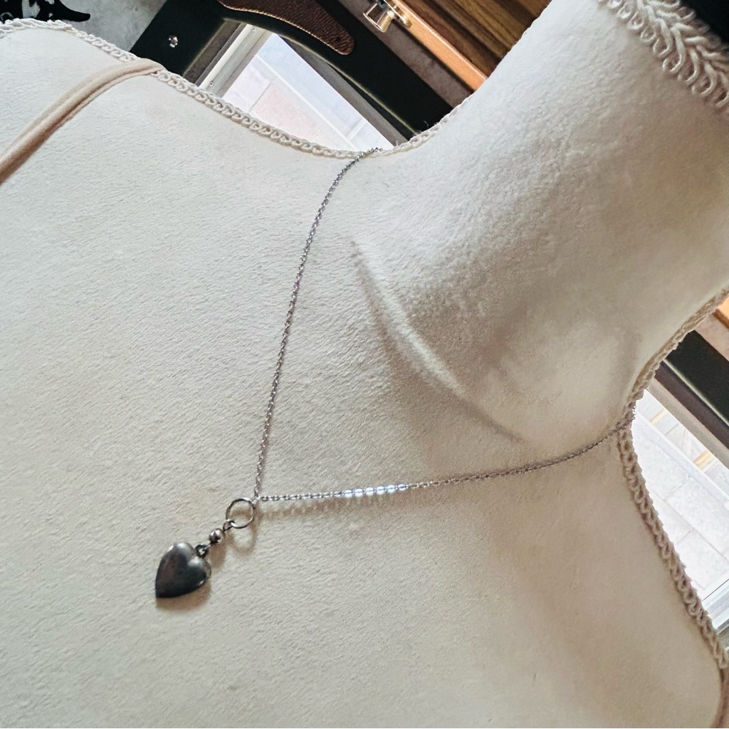 Handcrafted Heart Pendant On Chain Necklace